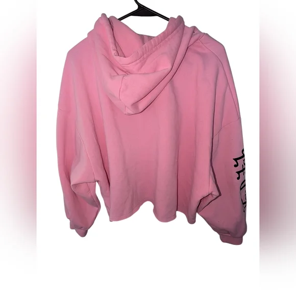 Von Dutch Light Pink Cropped Hoodie - Picture 2 of 4
